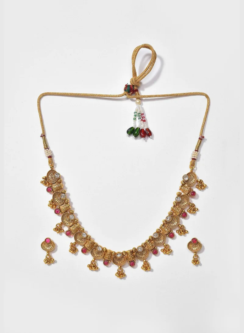 SOHI Meenakari Gold Plated Necklace Set