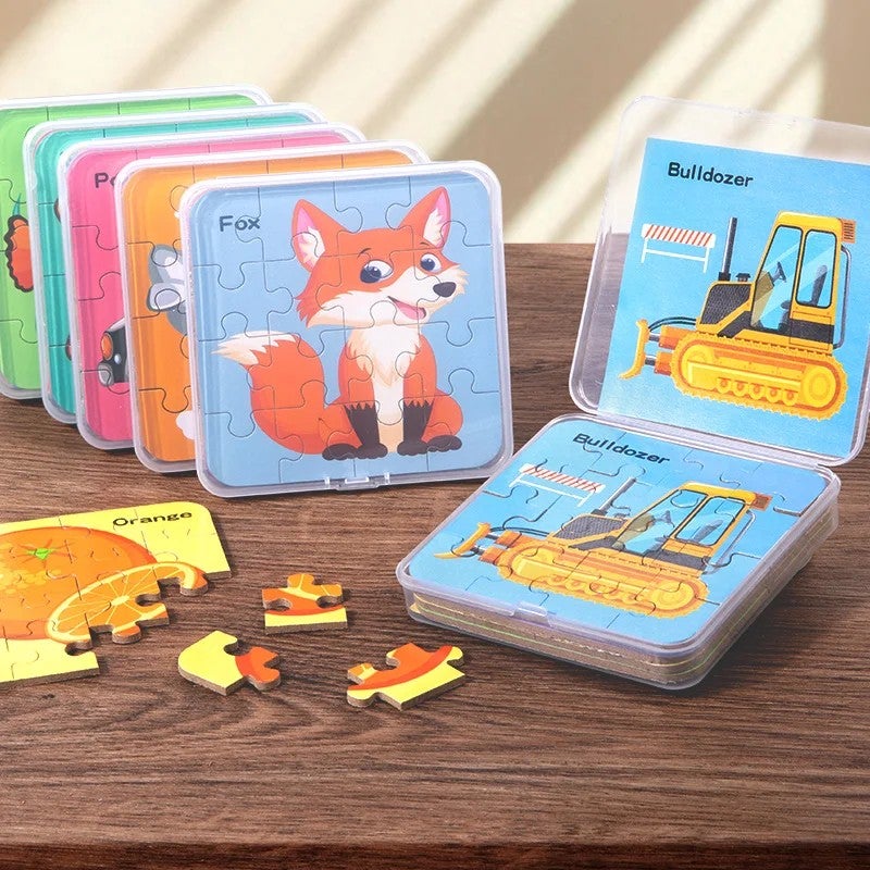 Bluejw Wooden Cartoon Flat Puzzle Educational Toys for Kindergarten Gift Storage Age Range 5 to 7 Years - Image 2