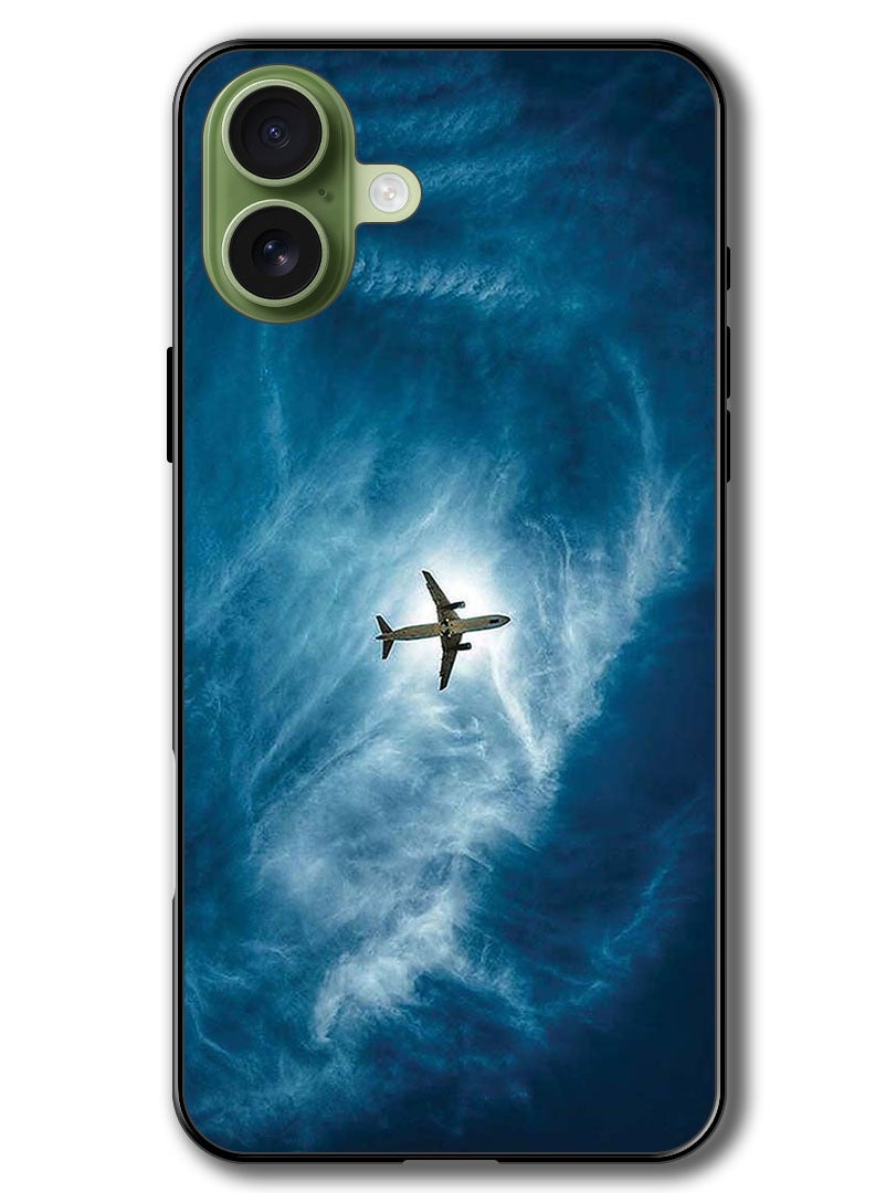 Theodor Case Compatible with Apple iPhone 17 6.3 Inch Protection Shockproof Bumper Cover Plane In The Sky - Image 1