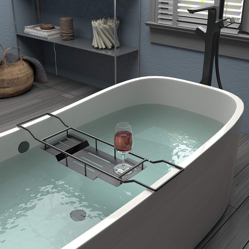 gatco Gatco 1418MX Adjustable Bathtub Caddy 2837 Inch Matte Black  - Image 2