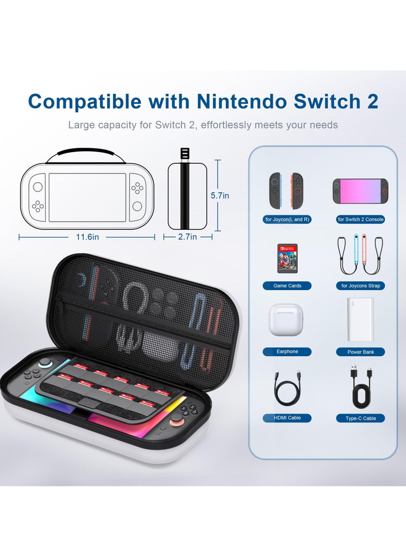 STARTRC GAMES Large Capacity Carrying Case , Portable Storage Bag with Pockets for Switch 2 Accessories and Game Cards  - Image 3