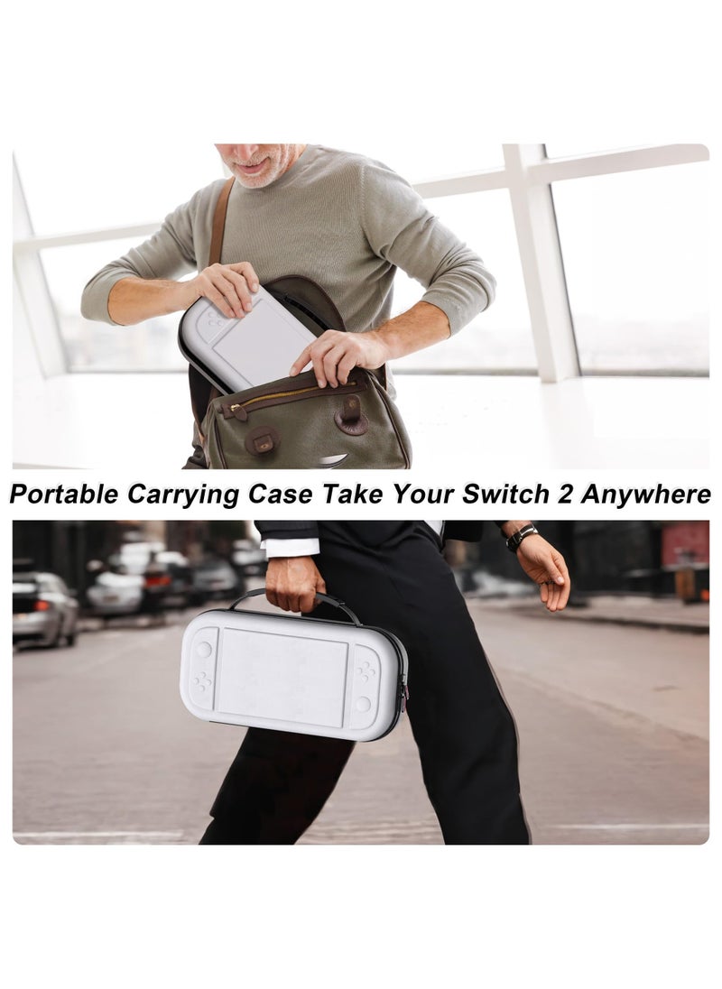 Large Capacity Carrying Case , Portable Storage Bag with Pockets for Switch 2 Accessories and Game Cards