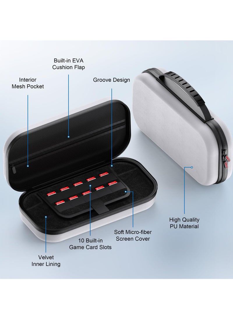 Large Capacity Carrying Case , Portable Storage Bag with Pockets for Switch 2 Accessories and Game Cards