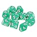 Yiotfandoll 10PCS Polyhedral Dice D10 Dice Acrylic 10 Sided Dice Game Dice for RPG MTG DND Dice Table Games Green - Image 2