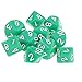 Yiotfandoll 10PCS Polyhedral Dice D10 Dice Acrylic 10 Sided Dice Game Dice for RPG MTG DND Dice Table Games Green - Image 4