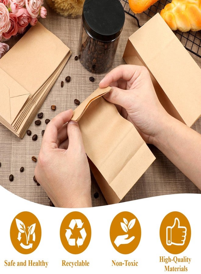 Xosjska 300 Pack Mini Paper Bags 7 x 3.5 x 2.2inch Small Brown Paper Bags Papers Lunch Bag Durable Brown Papers Snack Bag for Candy, Snack, Popcorn, Lunch, Party Favor, Thank You Gift Packaging - Image 4