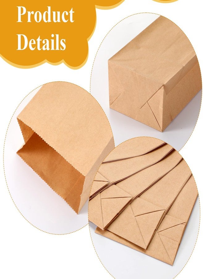 Xosjska 300 Pack Mini Paper Bags 7 x 3.5 x 2.2inch Small Brown Paper Bags Papers Lunch Bag Durable Brown Papers Snack Bag for Candy, Snack, Popcorn, Lunch, Party Favor, Thank You Gift Packaging - Image 3