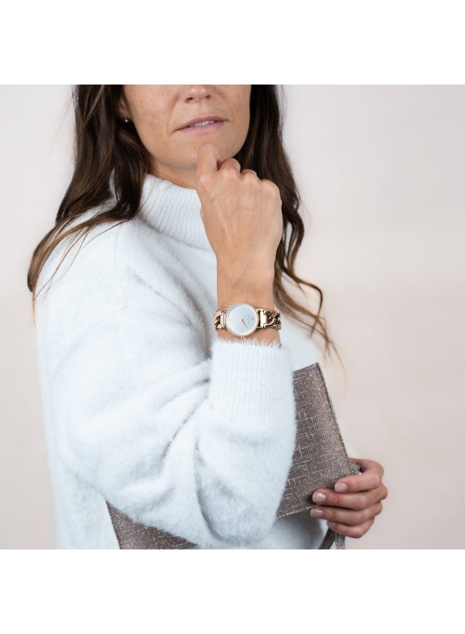 PIERRE CARDIN Women's Watch with Rose Gold Metal Case and Rose Gold Metal Band - Image 2