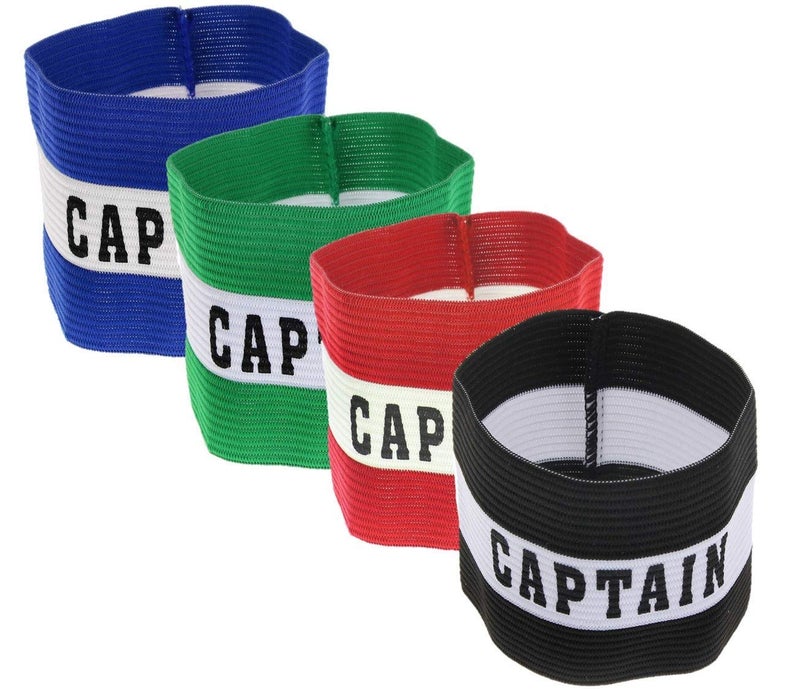 GISCO Captain Arm Band | Elastic Football/Soccer Arm Band | Set of 4 | Multi-Colour | Senior | Free Size - Image 1