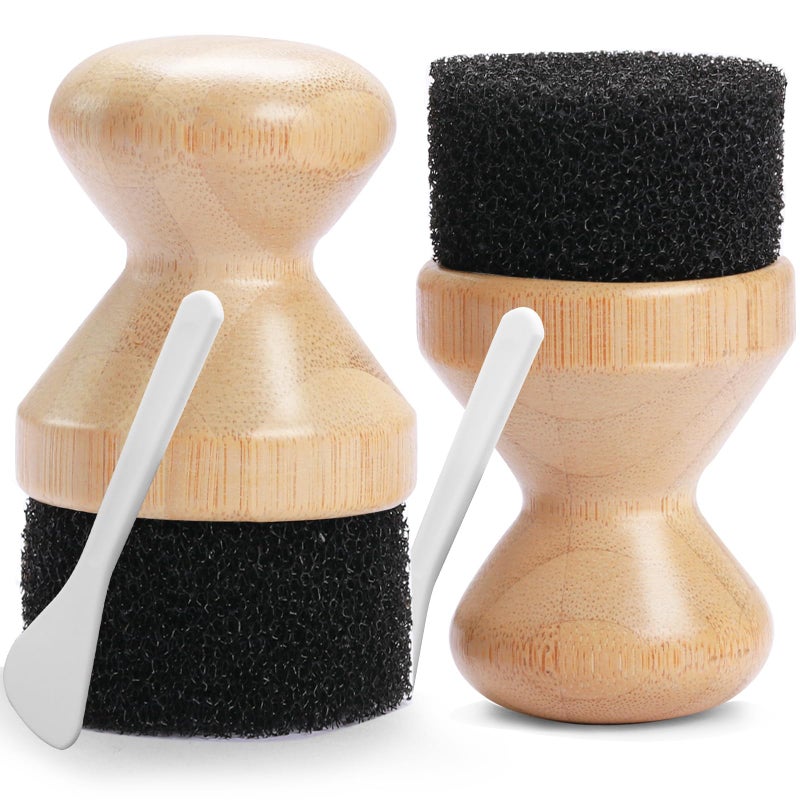 Reuseable Oil Applicator Sponge Wood Bamboo UtensilsFurnitureCutting BoardCast IronMetal Pan CareOil Application Restore KitConditioningWax Applicator Spreding Pad Sponge Rag