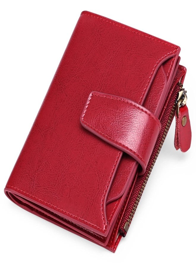 FALAN MULE Small Wallet for Women Leather Bifold Compact RFID Blocking Small Womens Wallet Purse - Image 1