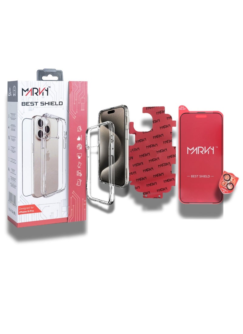 MARVN MARVN Full Protection Package for iPhone 13 Pro – Dual-Layer Screen Protector, Camera Shield, Slim Back Cover, MagSafe Compatible with 24-Month Warranty  - Image 2