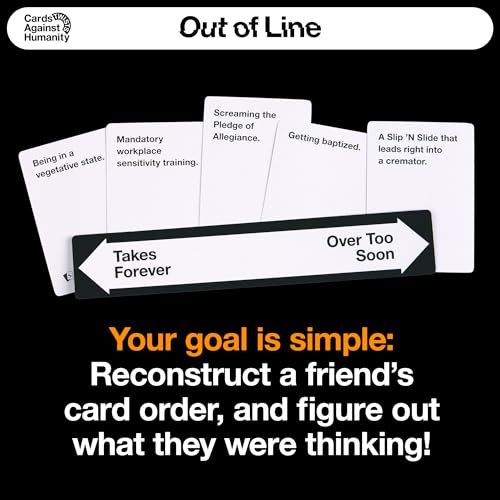 Cards Against Humanity: Out of Line • A New Twist on The Classic Adult Party Game • New Expansion, Plus a Whole New Way to Play Where You Rank Cards on Spectrums - Image 4