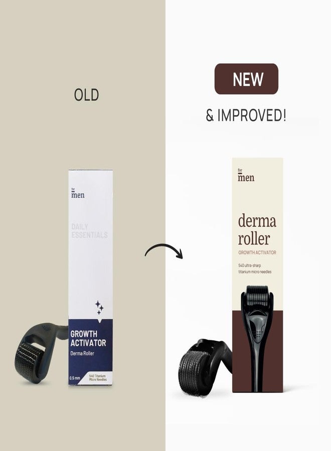ForMen Growth Activator Facial Roller for Skin & Hair Care | 540 (0.5 mm) Titanium Micro-needles | Reduces Acne Scars, Promotes Skin Aging & Hair Growth | For Men & Women - Pack of 2 - Image 2