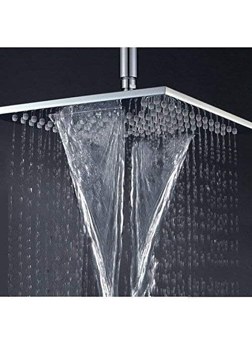 FULMINE FULMINE Stainless Steel 304 Premium Waterfall Shower 8 InchSuper heavy Self cleaning with 24 Inch Rectangle Shower Arm  - Image 1