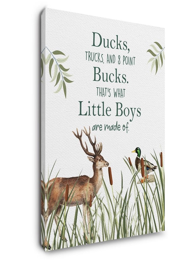 Ryeolo Boys Room Wall Art, Gifts for Baby Boys, Deer Picture Wall Art, Famous Quotes Framed Canvas Wall Art, Rustic Nursery Southern Decor 12X16 Inches - Image 1
