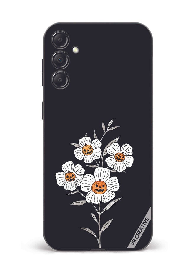 VR CREATIVE Protective Case Cover For Samsung Galaxy A14 5G/A14 Halloween Flower Design Multicolour - Image 1