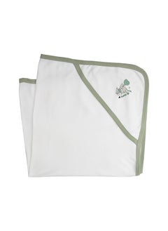 Babies Basic 100% Cotton Blanket, Receiving Blanket For New Born, 75*75Cm , Green  - Image 2