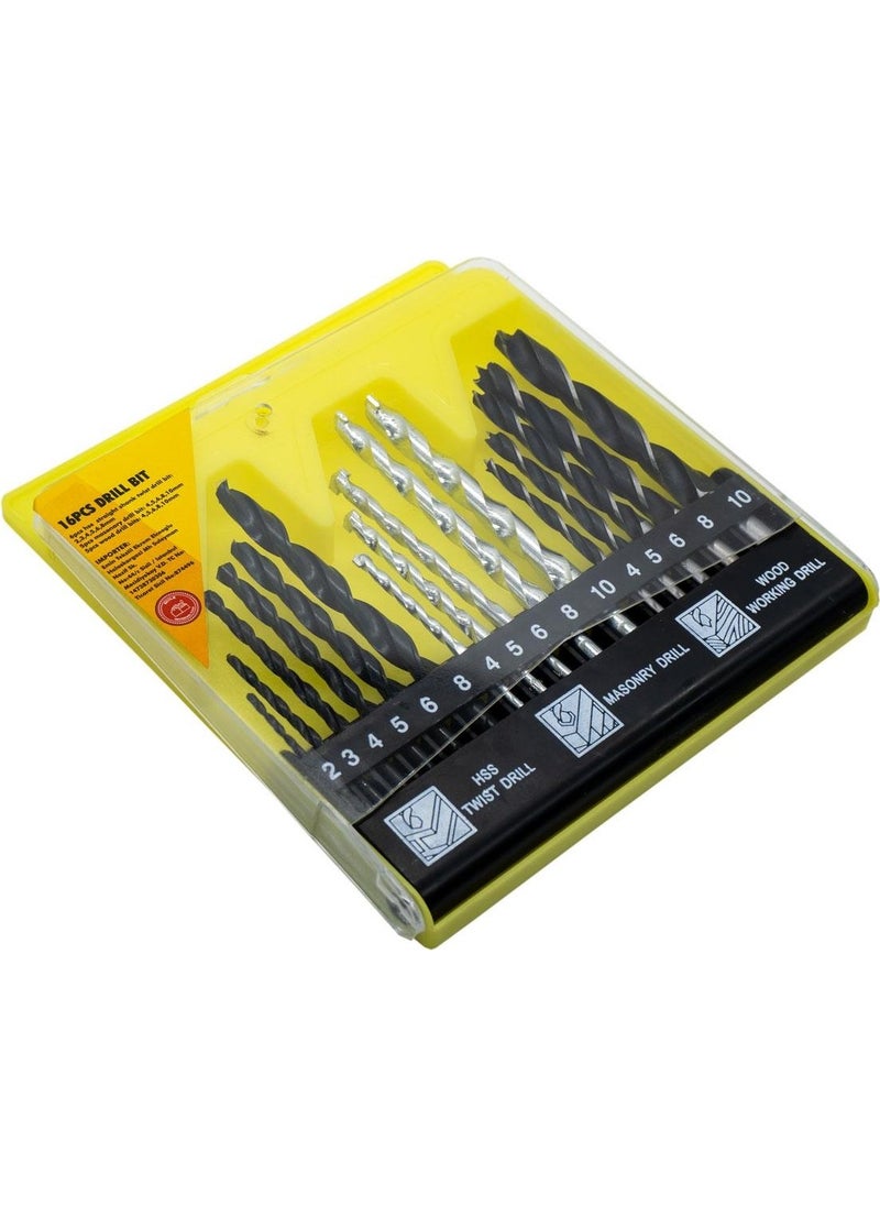 TiTi 5186 Drill Bit Set (Wood-Metal-Concrete) 16 Pieces  - Image 3