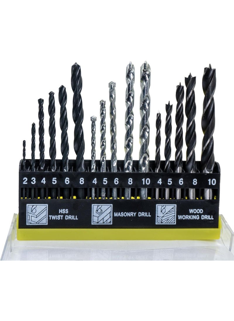 TiTi 5186 Drill Bit Set (Wood-Metal-Concrete) 16 Pieces  - Image 4