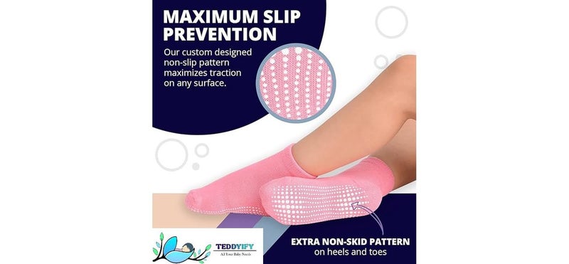 TEDDYIFY Non Slip Grip Ankle Boys and Girls Athletic Crew Socks for Babies Toddlers and Kids (12-18 Months, Pack of 6) - Image 4