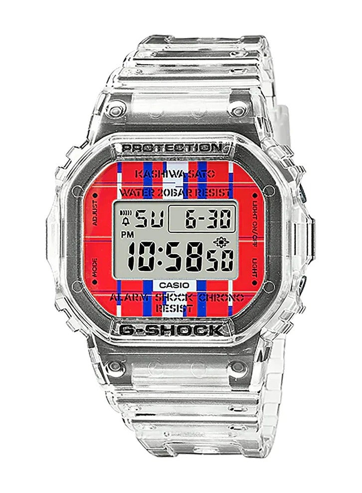 Casio G-Shock DWE-5600KS-7DR Lineup Kashiwa Sato LINES Collaboration Model Clear Semi-Transparent Resin Band Watch - Image 1
