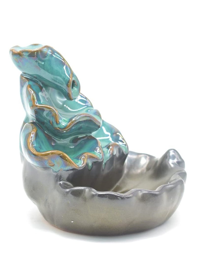 Ceramic Waterfall Incense Burner, Backflow Lotus Holder for Home Decor and Aromatherapy, Perfect Unique Gift for Men and Women - Image 1