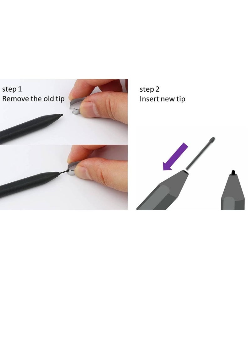 SYOSI - (10 Pack) Marker Pen Tips/Nibs for Remarkable 1/2 Plus,Boox Pen2 Pro, Tab X,Max Lumi2, Note Air2, Note Air2 Plus, Nova Air C Stylus Pen Replacement Nibs/Tips (Upgrade) - Image 1