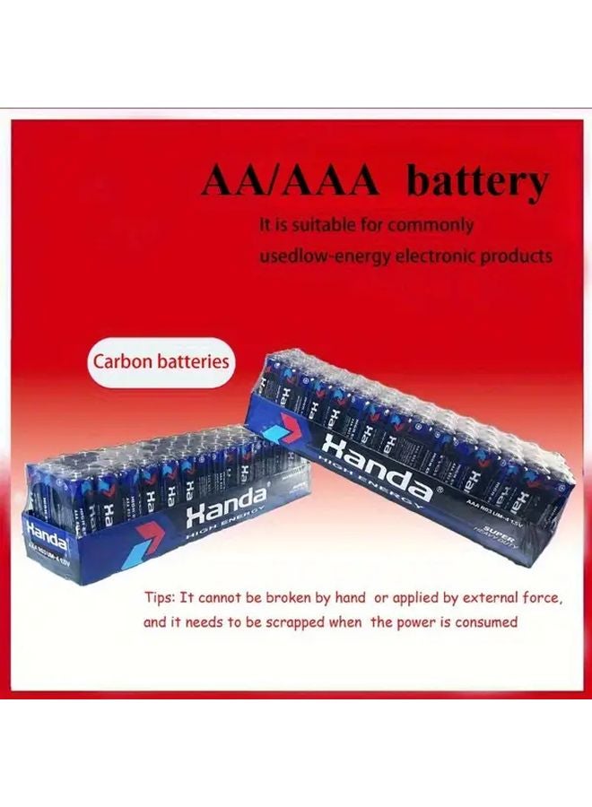 Blue 24pcs Low Consumption AA AAA 1 5V Carbon Batteries for Remote Alarm Clock Toy - Image 5