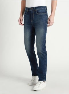 Dennis Lingo Men's Dark Blue Straight Fit Twill Jeans  - Image 3
