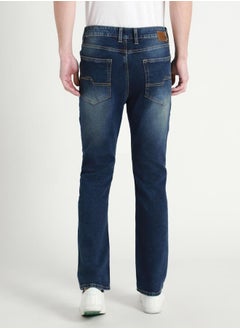 Dennis Lingo Men's Dark Blue Straight Fit Twill Jeans  - Image 5