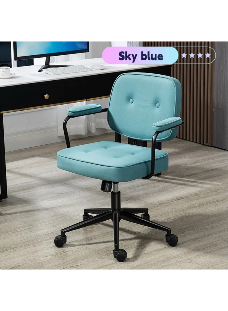 GT-Wheel Home Office Desk Chairs Technical Cloth Fabric Computer Chair with Padded Armrest and Back Support - Image 1