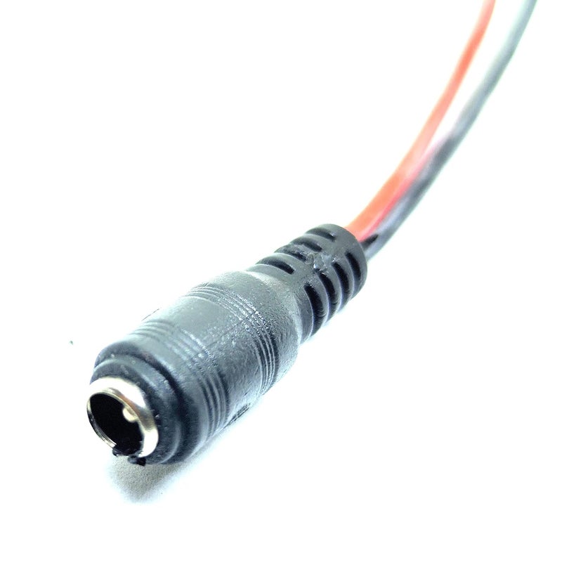 INVENTO 2 قطع موصل DC أنثوي إلى أنثوي 55 مم × 21 مم كابل طاقة بطول 300 مم سلك سيليكون 20 AWG لمشاريع CCTV DIY - Image 5