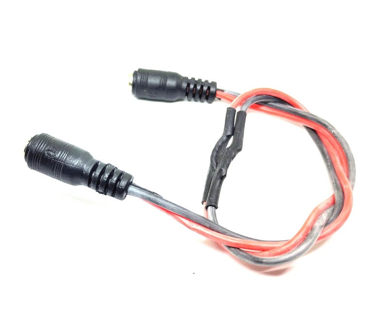 INVENTO 2 قطع موصل DC أنثوي إلى أنثوي 55 مم × 21 مم كابل طاقة بطول 300 مم سلك سيليكون 20 AWG لمشاريع CCTV DIY - Image 4