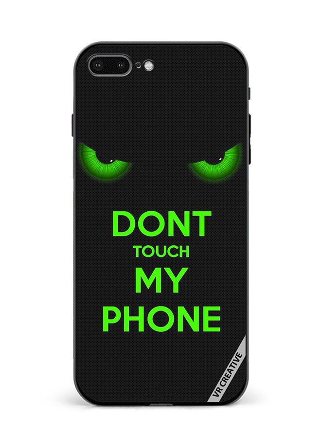 VR CREATIVE Protective Case Cover For Apple iPhone 7 Plus/8 Plus Don't Touch My Phone Green Eyes Design Multicolour - Image 1