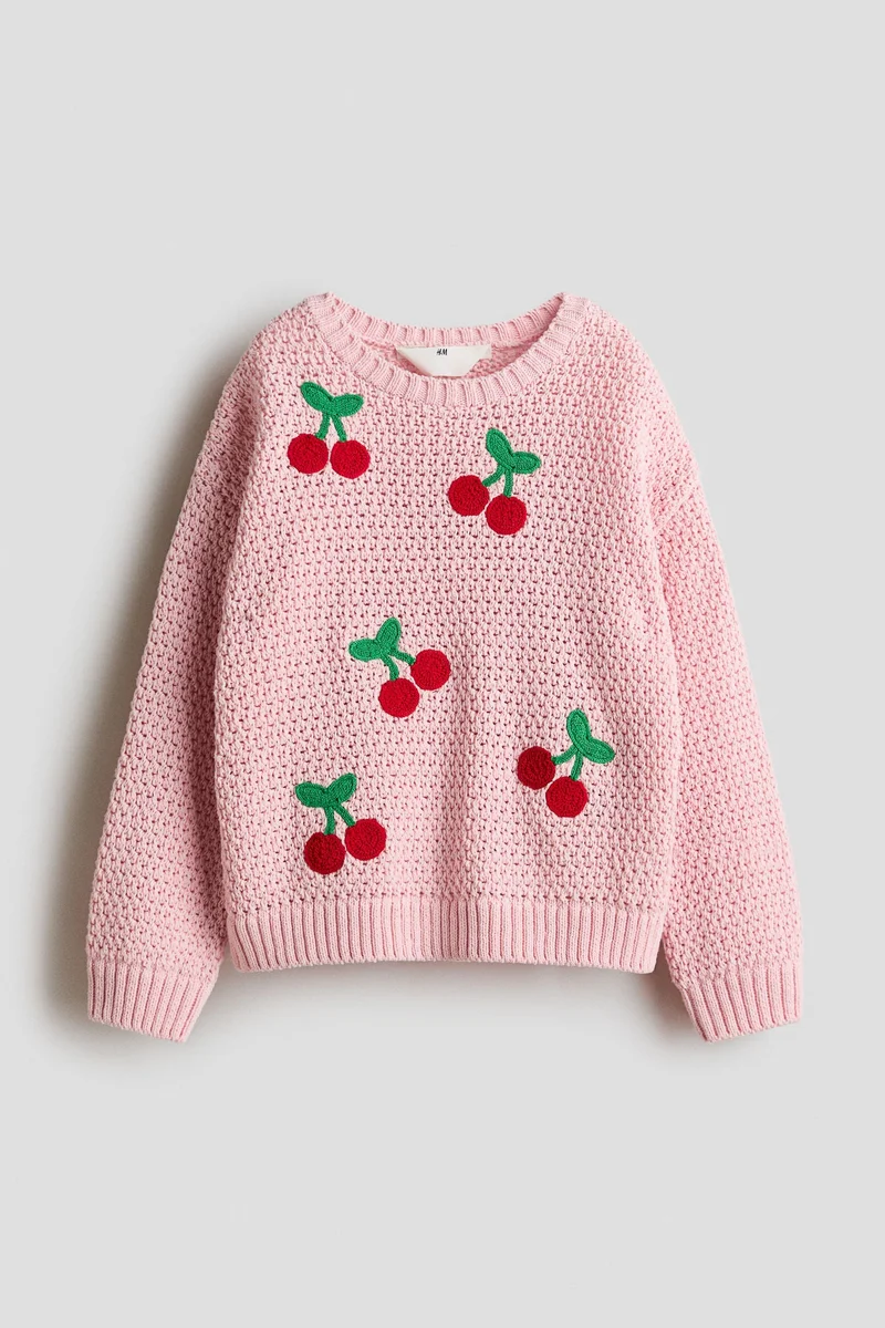 اتش اند ام كنزة محبوكة بفتحات