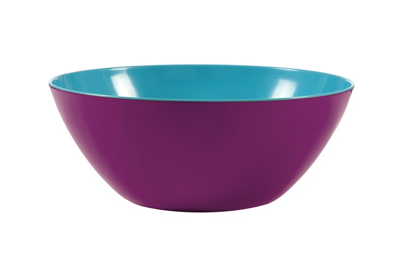 French Bull 12.5" Serving Bowl - Melamine Dinnerware - Salad, Mixing, Pasta (Grape/Turquoise Two Tone) - Image 1