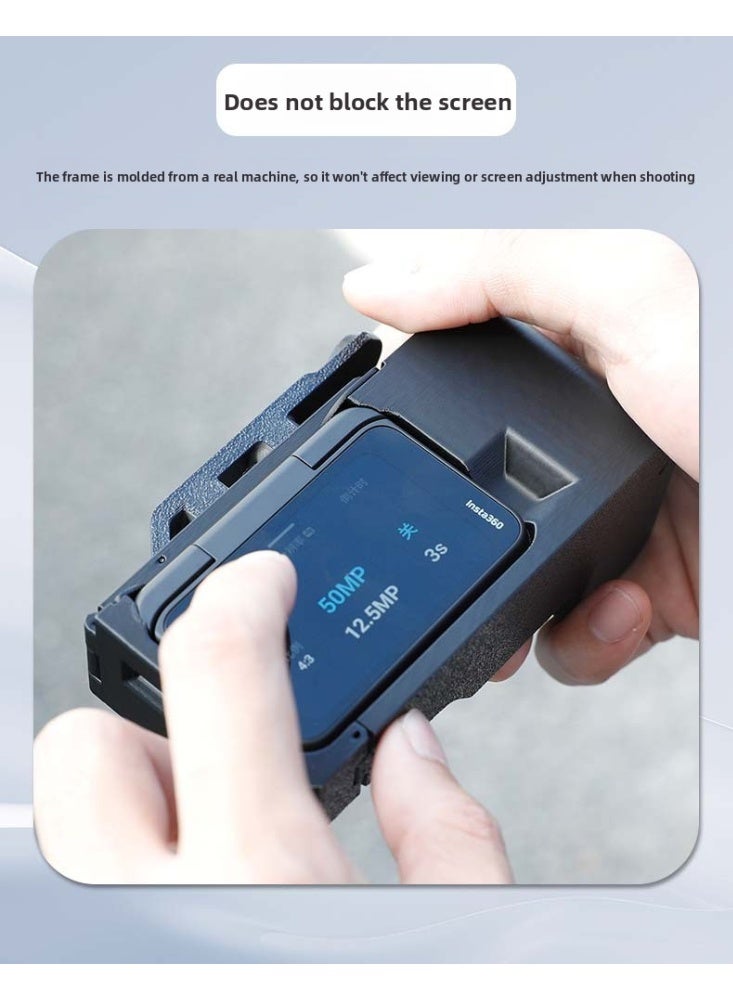 Quick Release Shooting Handle Bracket Compatible with Insta360 Go Ultra, Handheld Grip Mount with Control Button and Wrist Strap, Portable Vlogging Accessory - Image 3