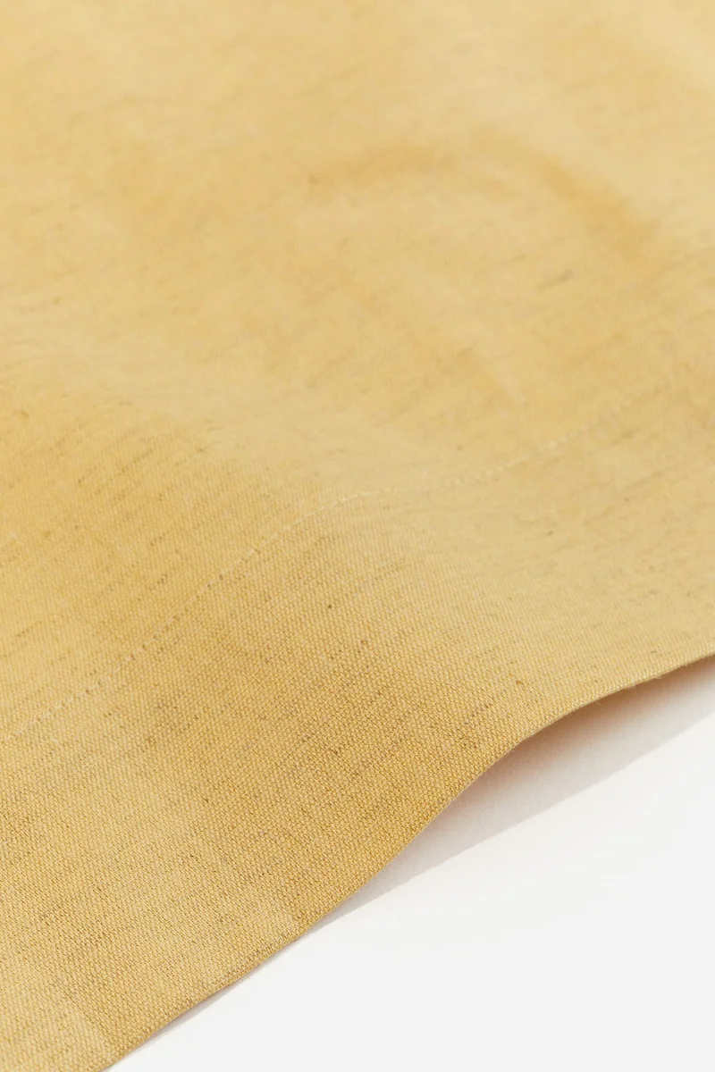 اتش اند ام ستائر من مزيج الكتان - عبوة من قطعتين