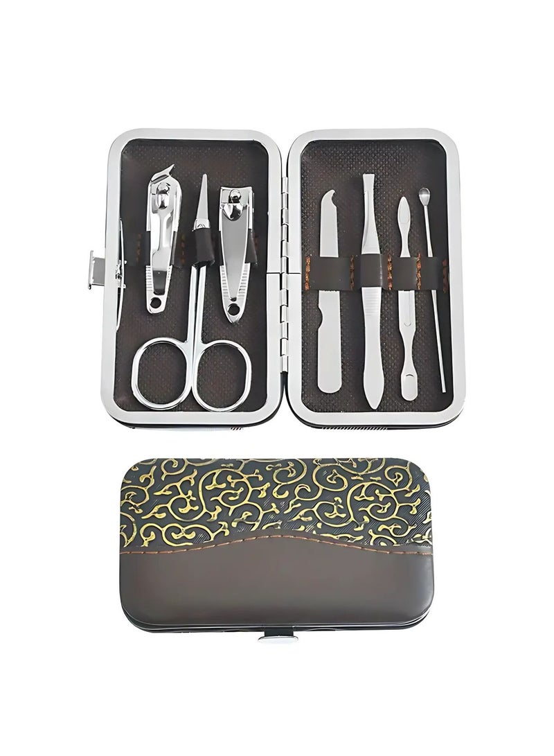 سولاري كليبرز الأظافر وأدوات التجميل، مجموعة مانيكير 7 قطع مجموعة أدوات باديكير من الفولاذ المقاوم للصدأ - Image 1