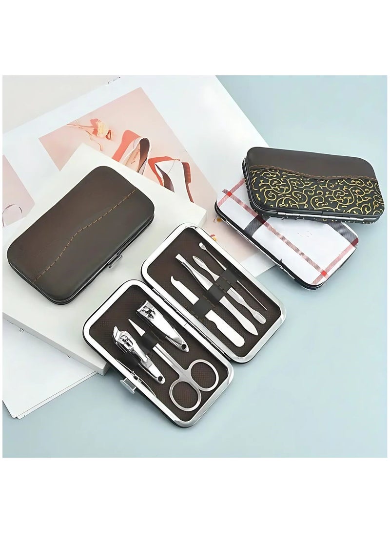 سولاري كليبرز الأظافر وأدوات التجميل، مجموعة مانيكير 7 قطع مجموعة أدوات باديكير من الفولاذ المقاوم للصدأ - Image 5