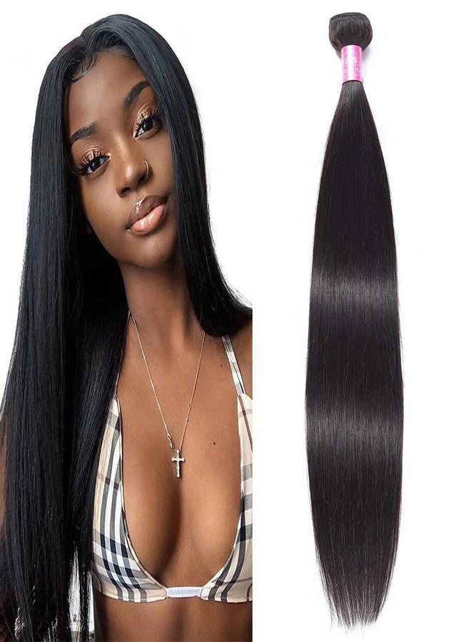 FQ Straight Hair One Bundle 24 Inch 100% Unprocessed Peruvian Virgin Human Hair Double Weft 100g/Bundle Natural Color - Image 1