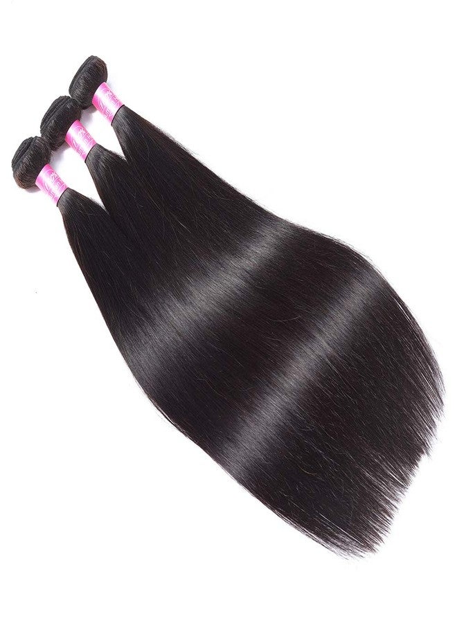 FQ Straight Hair One Bundle 24 Inch 100% Unprocessed Peruvian Virgin Human Hair Double Weft 100g/Bundle Natural Color - Image 2