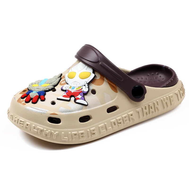 Children'S Slippers For Boys, Non-Slip Soft Sole, Ultraman Style, Comfortable Two-Way Wear Baby Sandals, Cartoon - Image 2