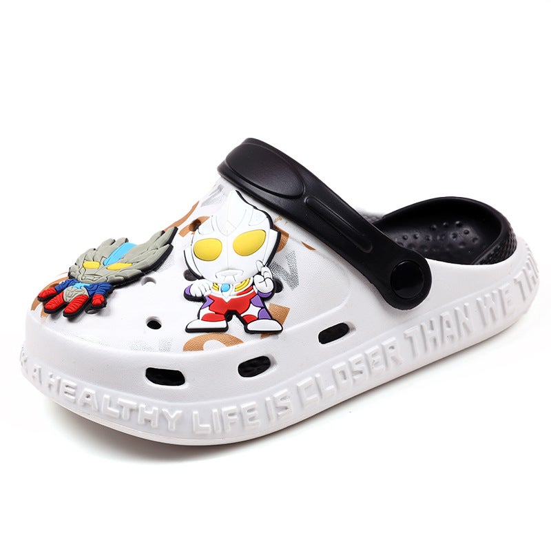 Children'S Slippers For Boys, Non-Slip Soft Sole, Ultraman Style, Comfortable Two-Way Wear Baby Sandals, Cartoon - Image 1