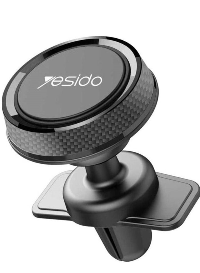 Yesido Mobile Magnetic Car Holder, 360 Degree Magnetic Mount Air Vent Cradle Compatible With iPhone 12 mini/12/12 pro, Samsung Galaxy S21/20 or Note Ultra, Huawei and More - Black