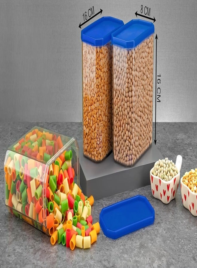 Simplyhut Kitchen Storage Container, Multipurpose Plastic Fridge Storage Containers, Leak-Proof Transparent Air-tight Containers for Kitchen Storage with Lid (4 PCS, 1500 ML) - Image 2