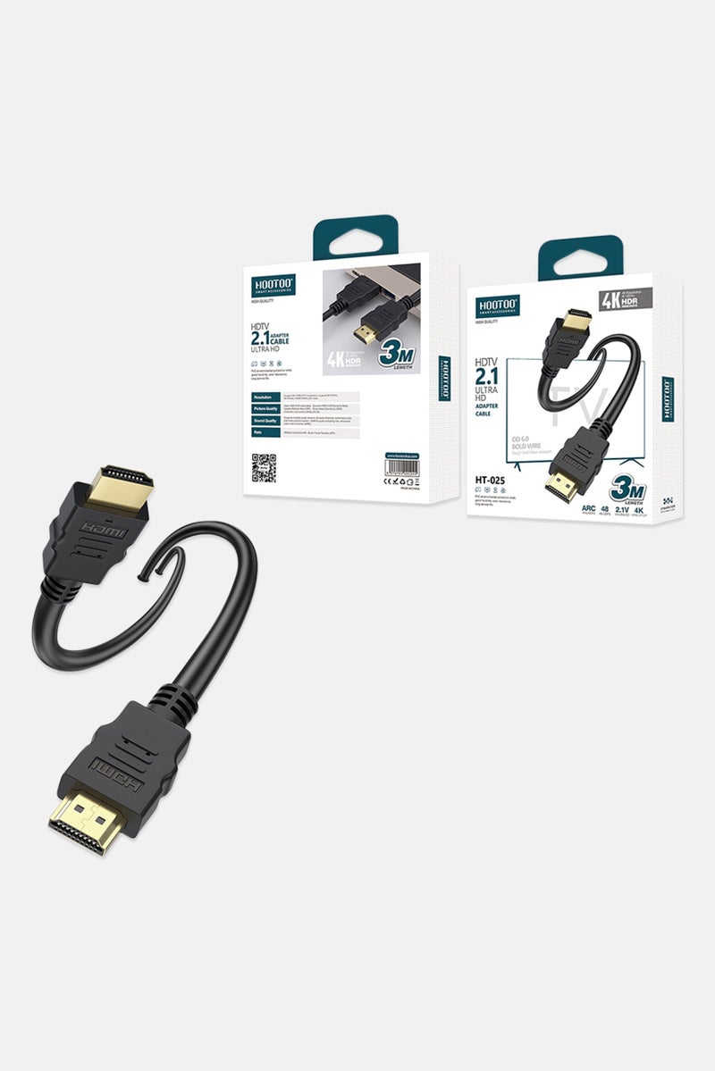 HooToo HDMI Cable 3M HT-025-3M-HD, Black  - Image 1