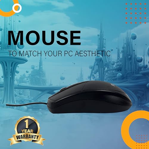 GEONIX Wired USB Mouse for Windows PC Desktop, Laptop, Notebook, Mac, computerand Chromebook, for Righty or Lefty Use, Black Colour, 1 Year Warranty. - Image 4