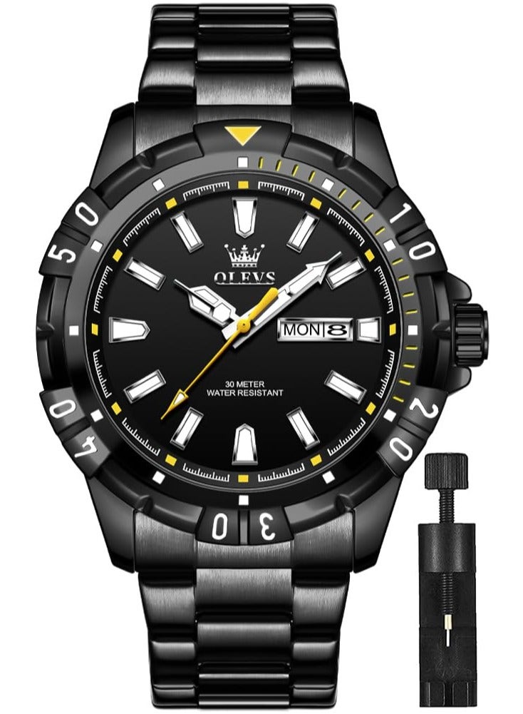 أوليفز ساعات رجالية كوارتز ستانلس ستيل مقاومة للماء 5560 - Image 1